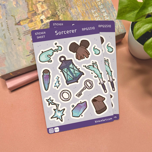 RPG Sorcerer Sticker Sheet