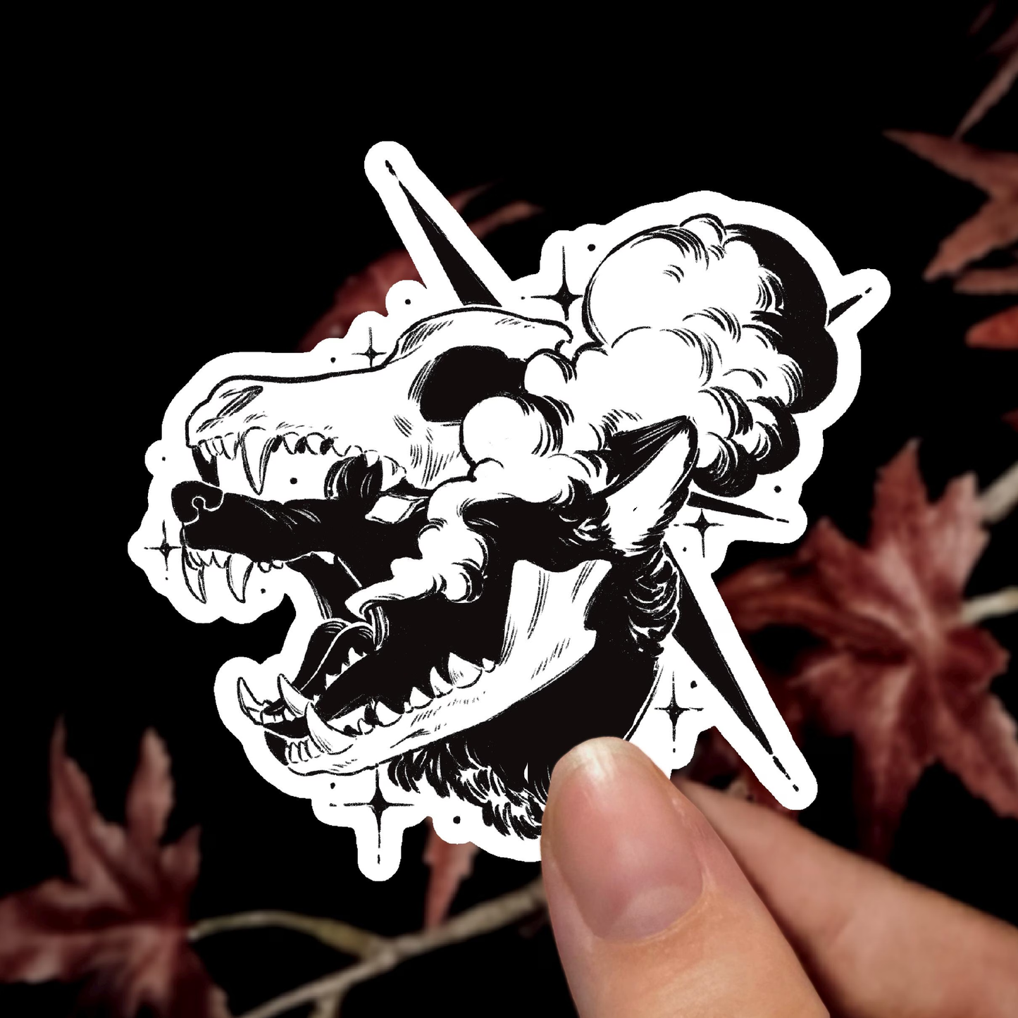 Wolf Skull Decal